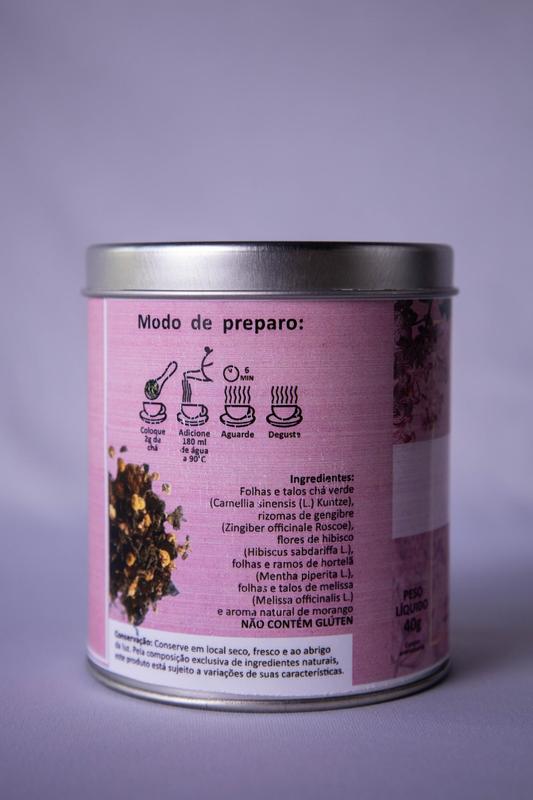 Chá Menopausa - rooibos, cranberry, uva, amora (lata 40g